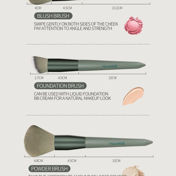 13Pcs Makeup Brush Set & Bag Portable Beauty Tool - Picture 13 of 13